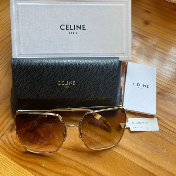 Celine Square Gold Sunglasses